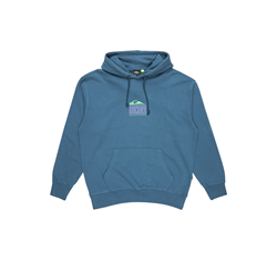 FELPA HERITAGE HOODIE REAL TEAL PETROLIO